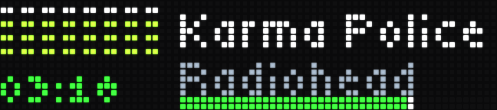 Apple Music Winamp on the BUSY Bar display
