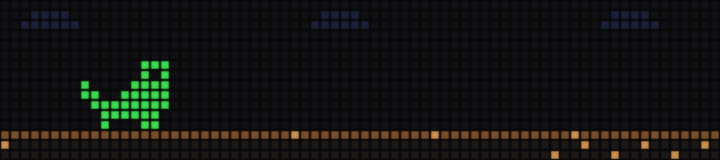 Pixel Runner on the BUSY Bar display